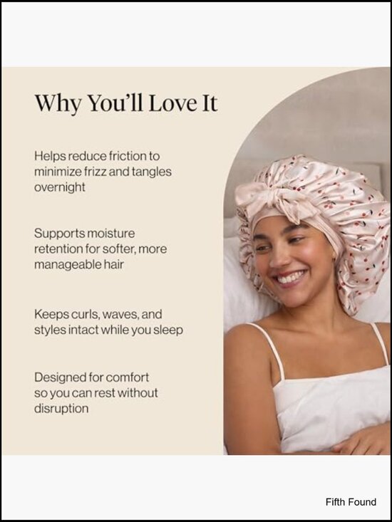 XL Adjustable Satin Bonnet for Sleeping - Softer Than Silk, Prevents Breakage & main image 5
